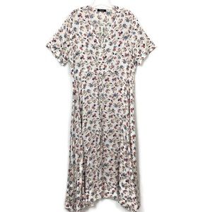 Wantdo floral long button front maxi dress